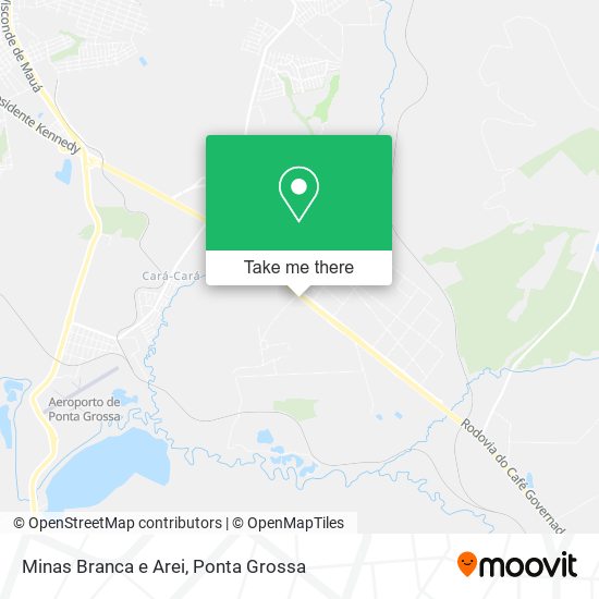 Minas Branca e Arei map