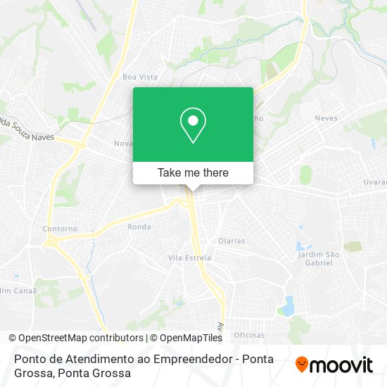 Ponto de Atendimento ao Empreendedor - Ponta Grossa map