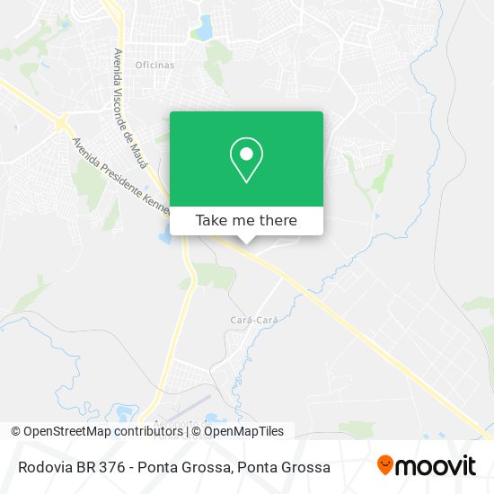 Rodovia BR 376 - Ponta Grossa map