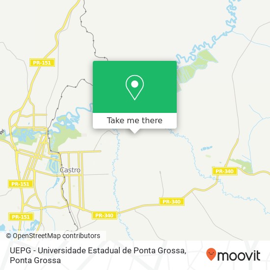 UEPG - Universidade Estadual de Ponta Grossa map