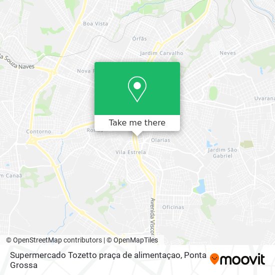 Mapa Supermercado Tozetto praça de alimentaçao