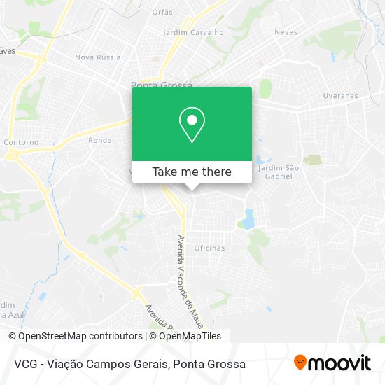 VCG - Viação Campos Gerais map