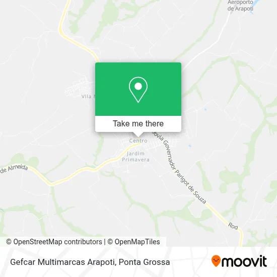 Gefcar Multimarcas Arapoti map