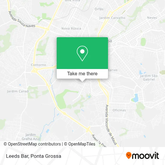 Leeds Bar map