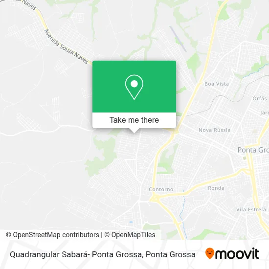Quadrangular Sabará- Ponta Grossa map
