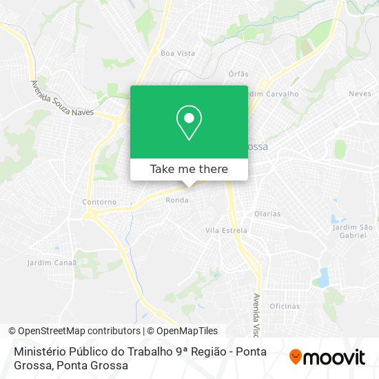 Ministério Público do Trabalho 9ª Região - Ponta Grossa map