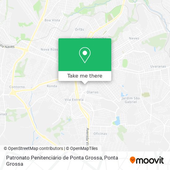 Mapa Patronato Penitenciário de Ponta Grossa