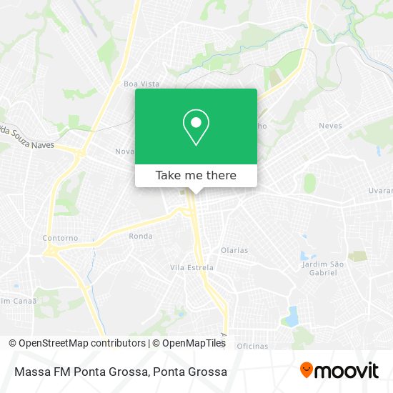 Massa FM Ponta Grossa map