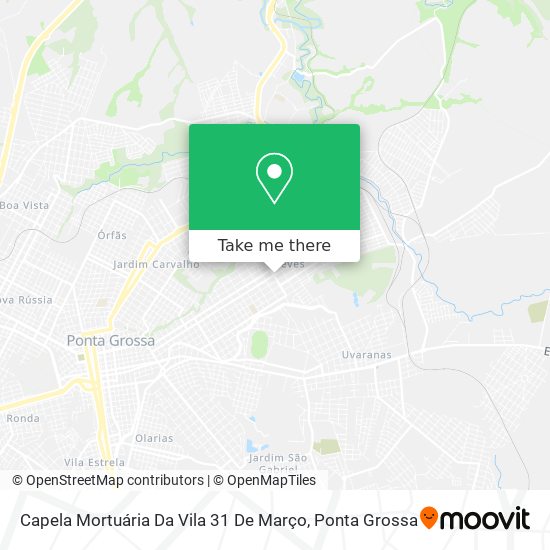 Mapa Capela Mortuária Da Vila 31 De Março