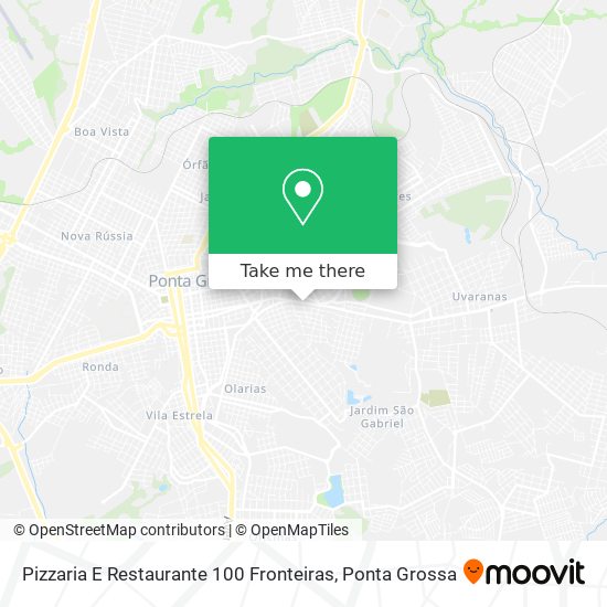Pizzaria E Restaurante 100 Fronteiras map