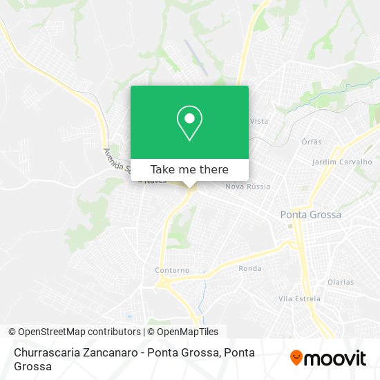 Mapa Churrascaria Zancanaro - Ponta Grossa