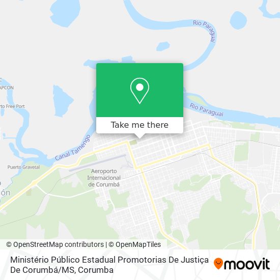 Ministério Público Estadual Promotorias De Justiça De Corumbá / MS map