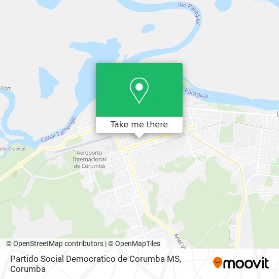 Mapa Partido Social Democratico de Corumba MS