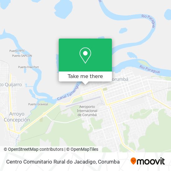 Mapa Centro Comunitario Rural do Jacadigo
