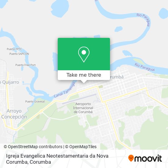 Mapa Igreja Evangelica Neotestamentaria da Nova Corumba