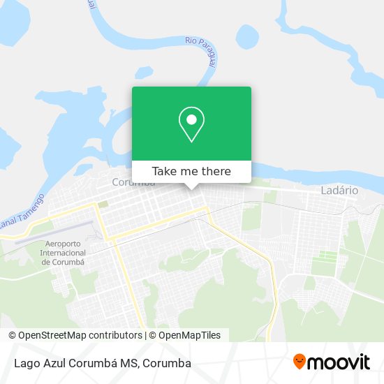 Lago Azul Corumbá MS map