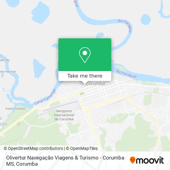 Mapa Olivertur Navegação Viagens & Turismo - Corumba MS