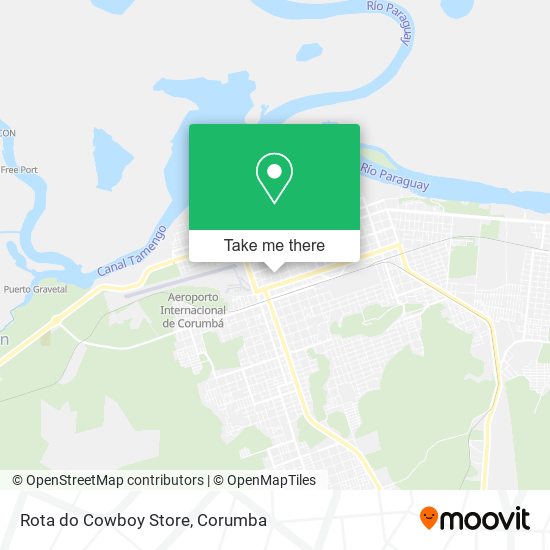 Rota do Cowboy Store map