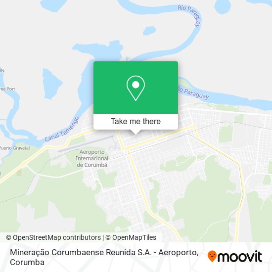 Mineração Corumbaense Reunida S.A. - Aeroporto map