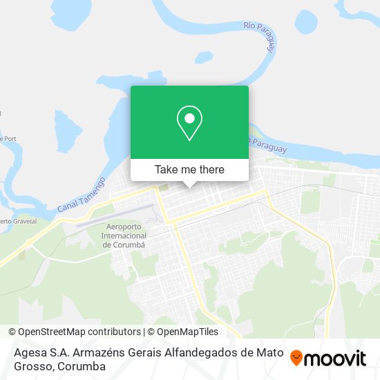 Mapa Agesa S.A. Armazéns Gerais Alfandegados de Mato Grosso