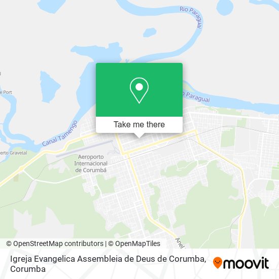 Mapa Igreja Evangelica Assembleia de Deus de Corumba