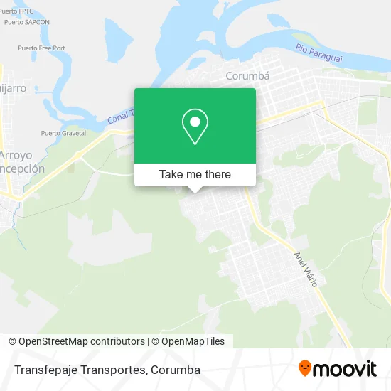 Transfepaje Transportes map