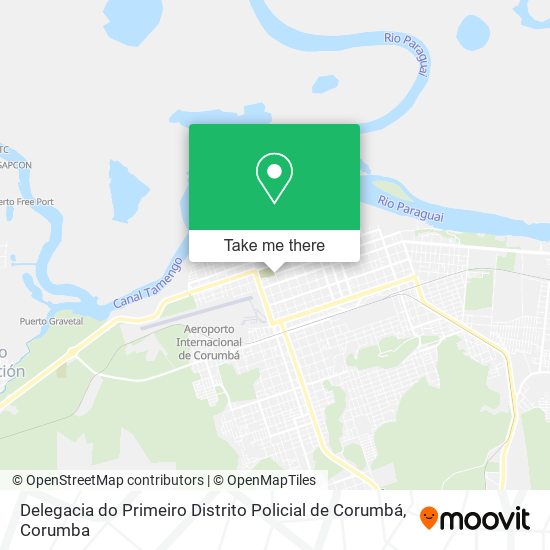 Mapa Delegacia do Primeiro Distrito Policial de Corumbá