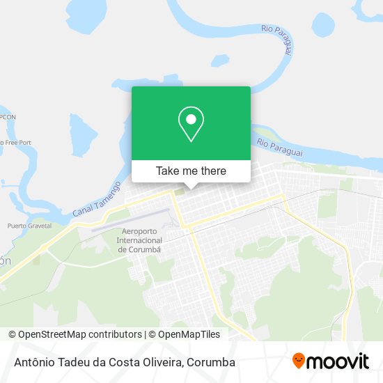 Mapa Antônio Tadeu da Costa Oliveira