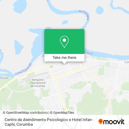 Mapa Centro de Atendimento Psicologico e Hotel Infan-Caphi