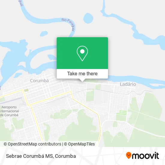 Sebrae Corumbá MS map