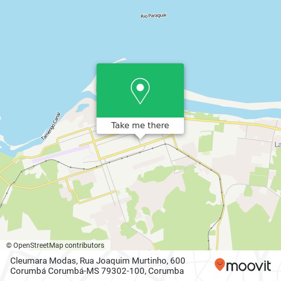 Mapa Cleumara Modas, Rua Joaquim Murtinho, 600 Corumbá Corumbá-MS 79302-100
