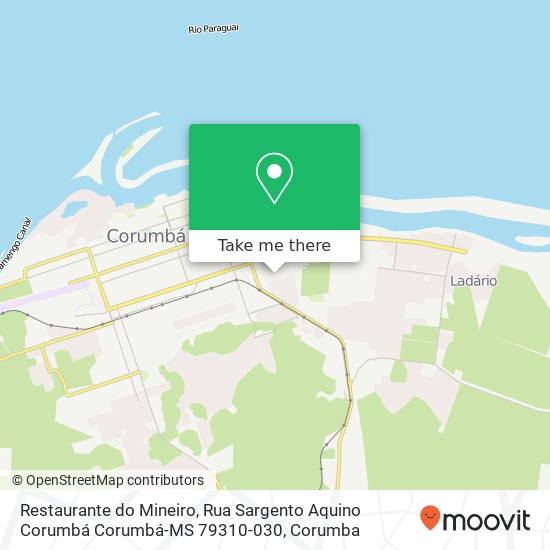 Mapa Restaurante do Mineiro, Rua Sargento Aquino Corumbá Corumbá-MS 79310-030