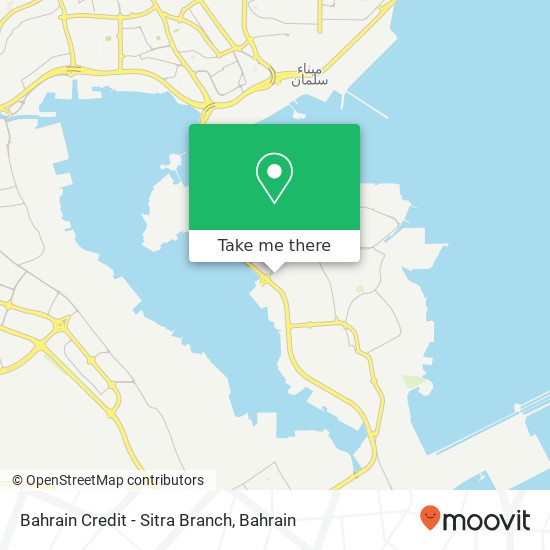 Bahrain Credit - Sitra Branch map