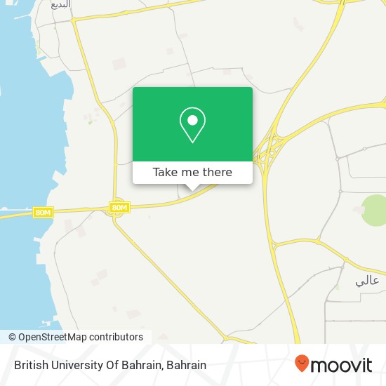 British University Of Bahrain map
