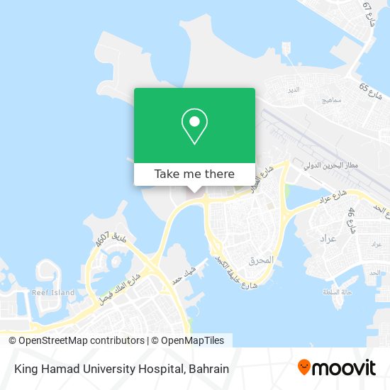 King Hamad University Hospital map