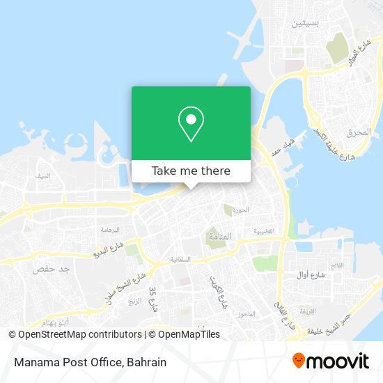 Manama Post Office map