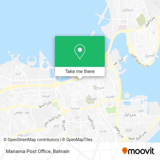 Manama Post Office map