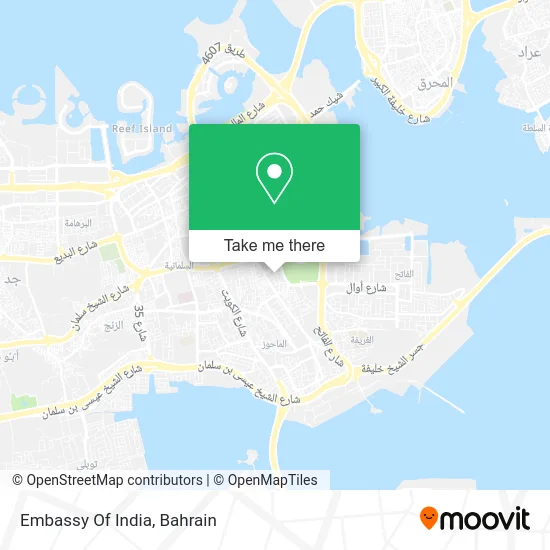 Embassy of India map
