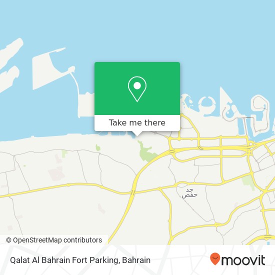Qalat Al Bahrain Fort Parking map