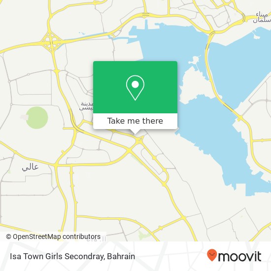 Isa Town Girls Secondray map