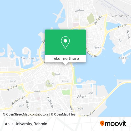 Ahlia University map