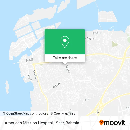 American Mission Hospital - Saar map
