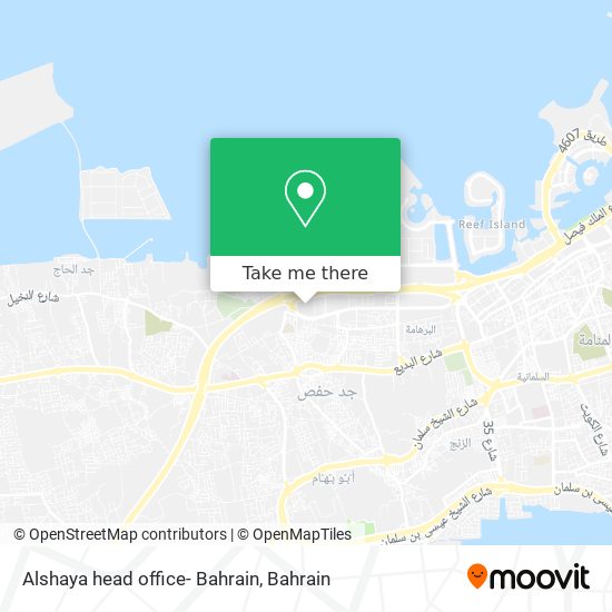 Alshaya head office- Bahrain map