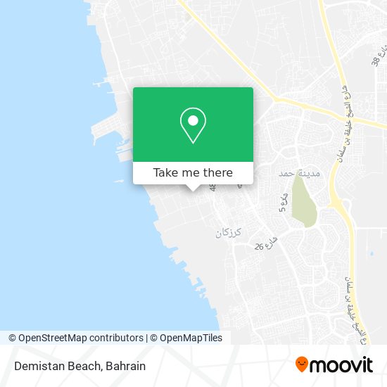 Demistan Beach map