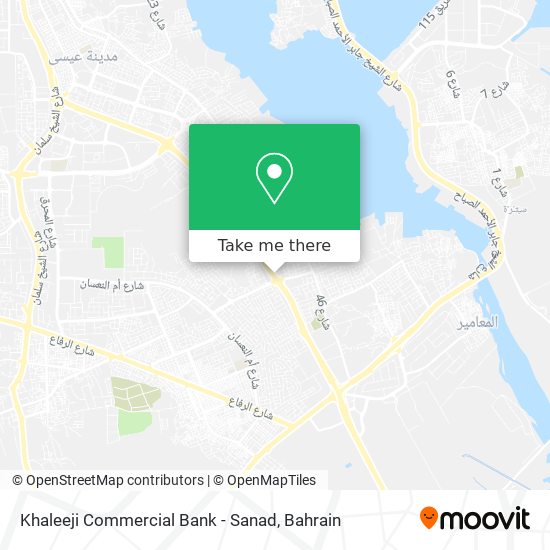 Khaleeji Commercial Bank - Sanad map