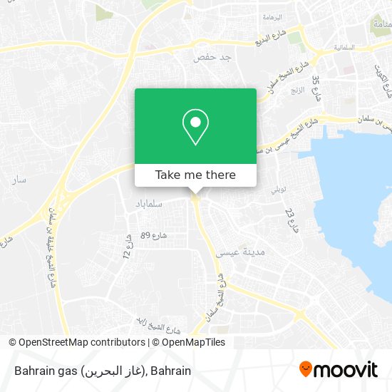 Bahrain gas (غاز البحرين) map