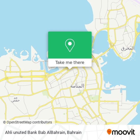 Ahli unuted Bank Bab AlBahrain map