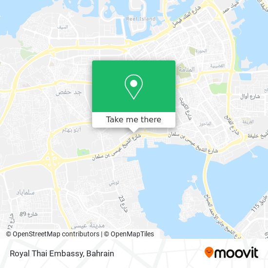 Royal Thai Embassy map