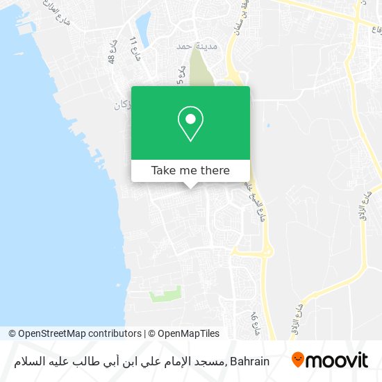 مسجد الإمام علي ابن أبي طالب عليه السلام map