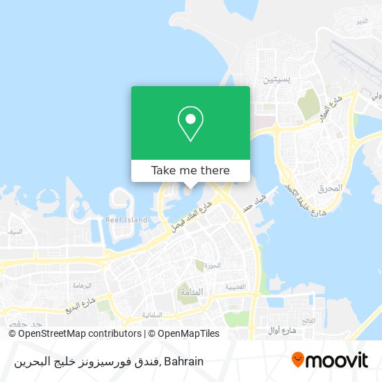 فندق فورسيزونز خليج البحرين map